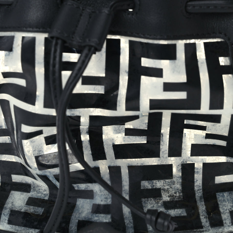 Fendi TPU FF Vitello Grace F is Fendi Mini Mon Tresor Bucket Bag Black Image 6