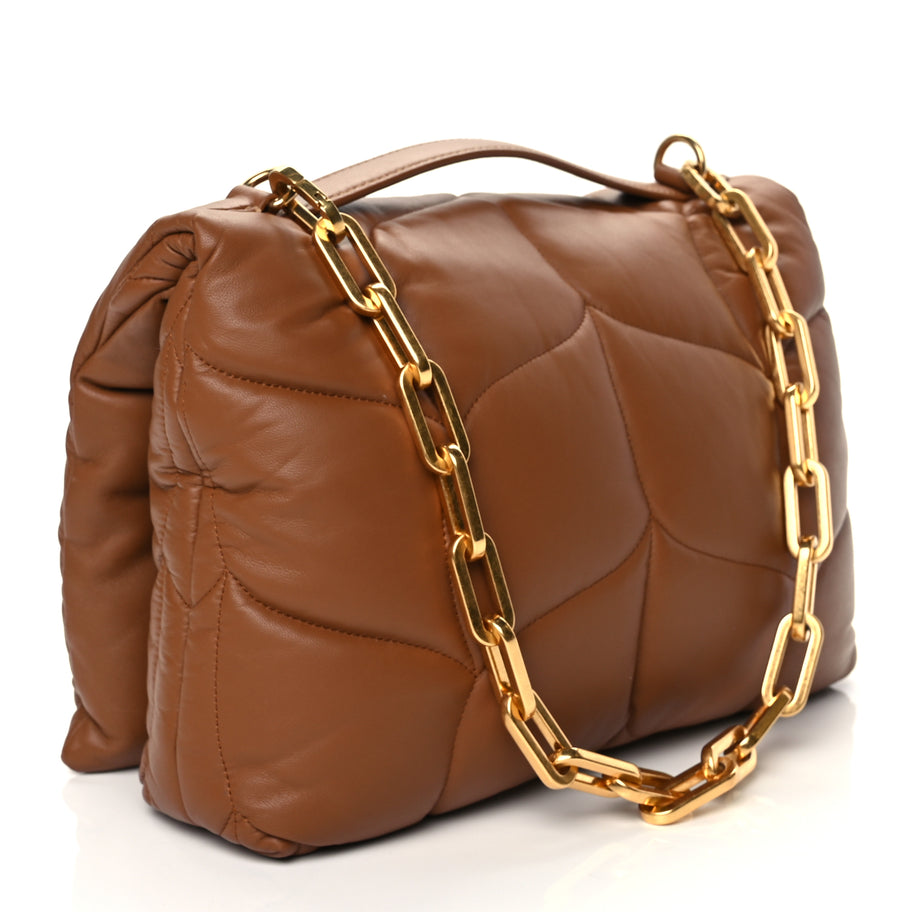 Mulberry Nappa Pillow Quilted Softie Bag Tobacco Brown Image 2