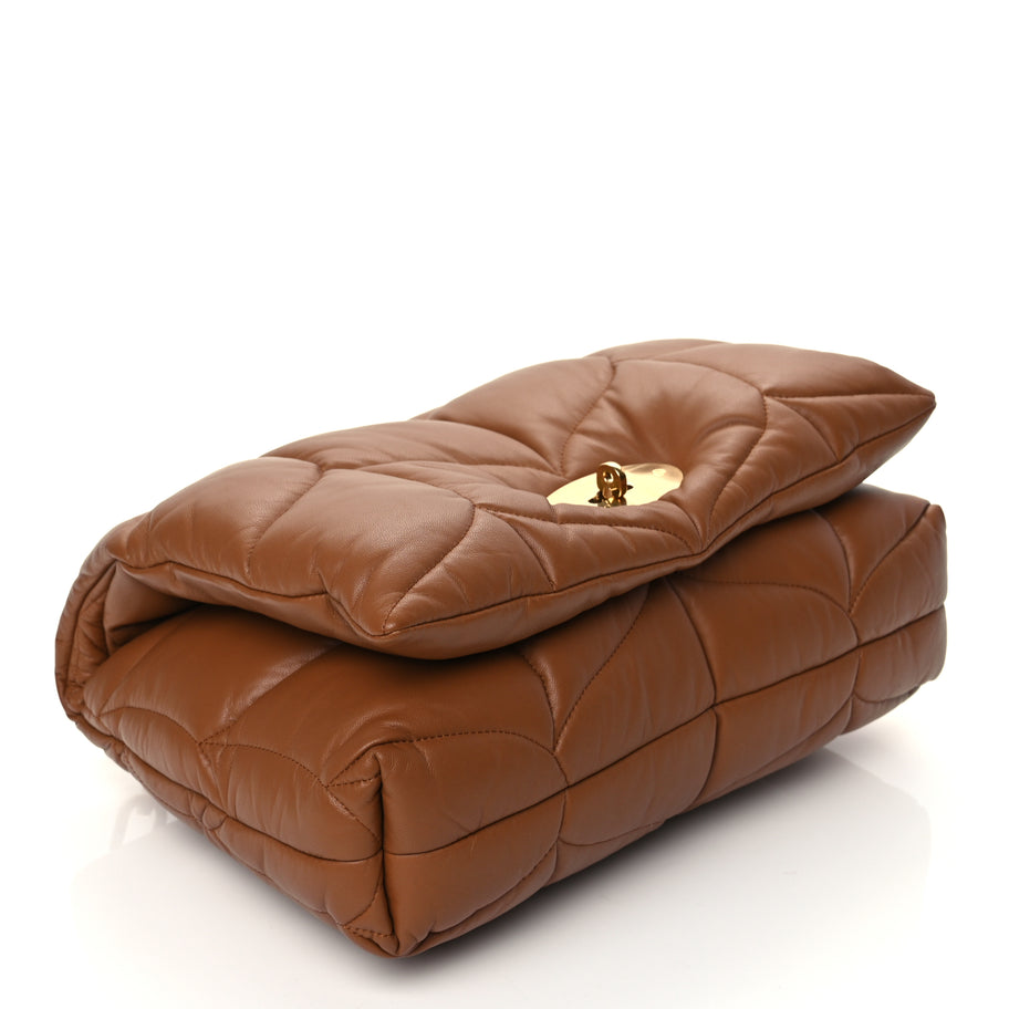 Mulberry Nappa Pillow Quilted Softie Bag Tobacco Brown Image 3