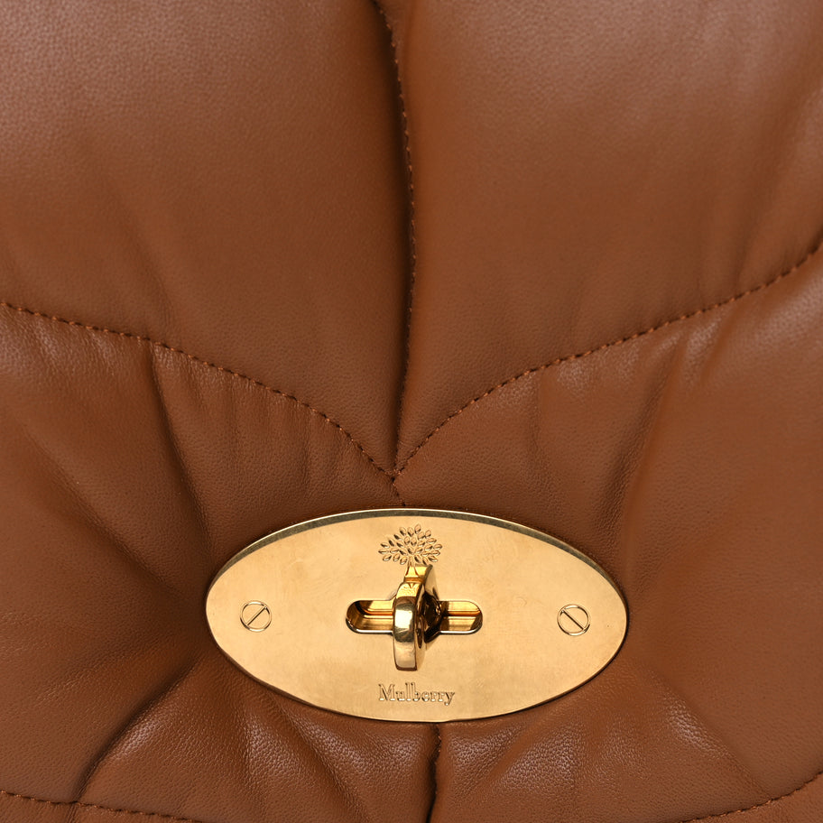 Mulberry Nappa Pillow Quilted Softie Bag Tobacco Brown Image 7