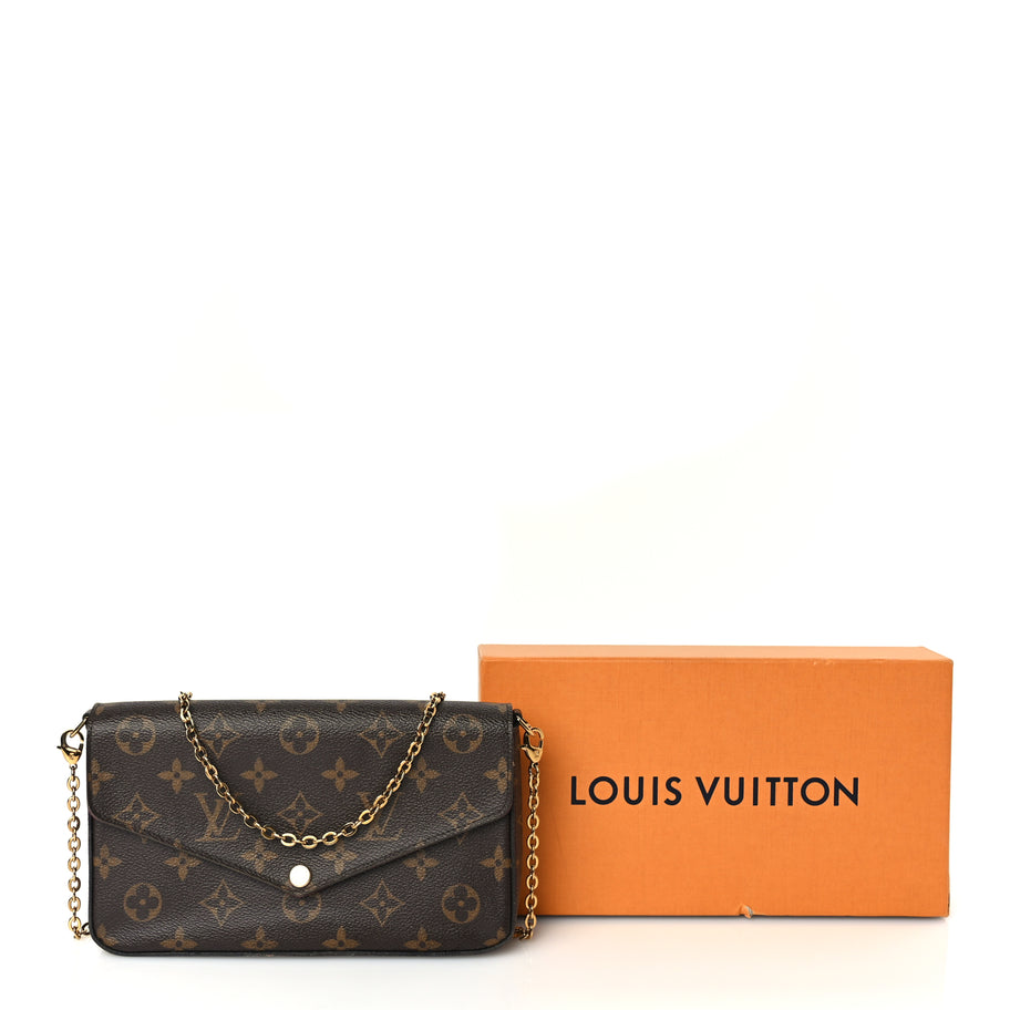 Louis Vuitton Monogram Pochette Felicie Chain Wallet Fuchsia Image 10