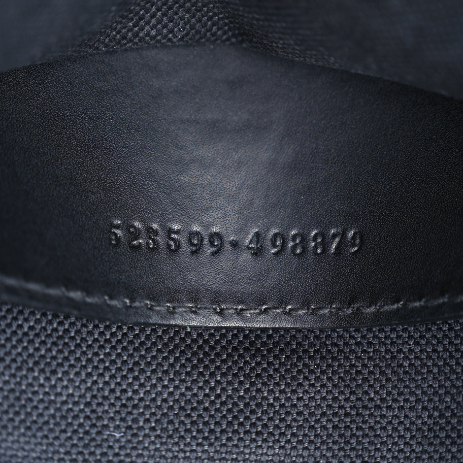 Gucci GG Supreme Monogram Web Small Flat Messenger Bag Black Grey Image 6