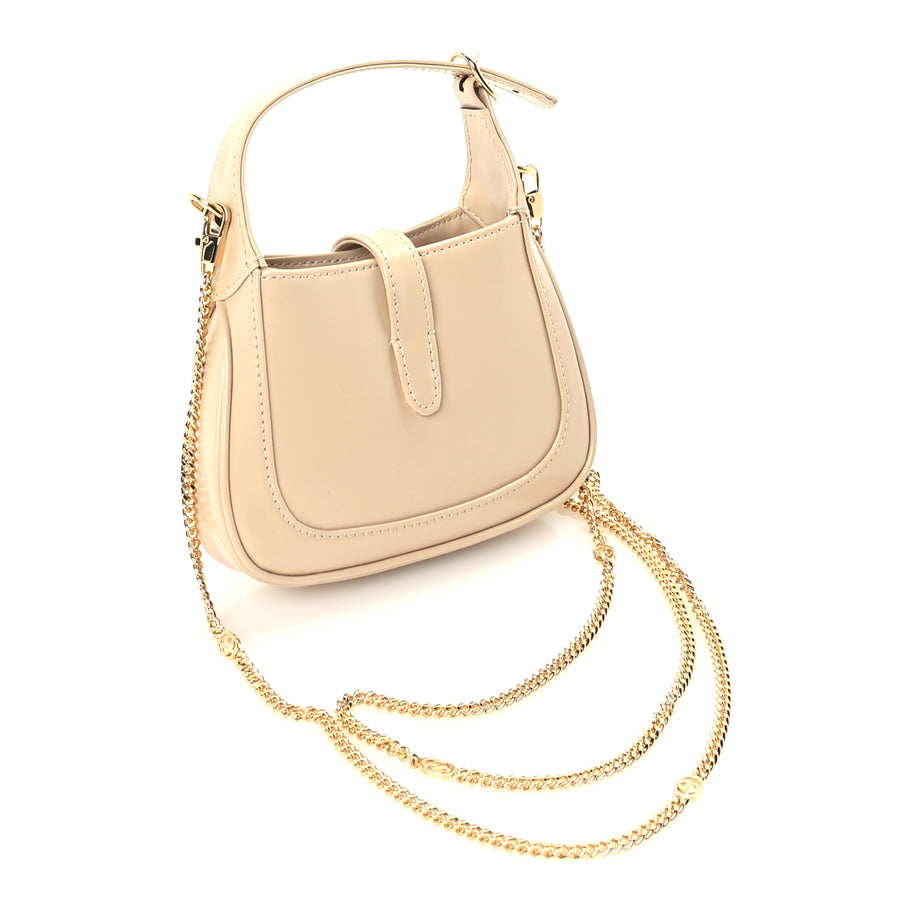 Gucci Boarded Dyana Lux Calfskin Nano Jackie 1961 Hobo  Beige Image 2