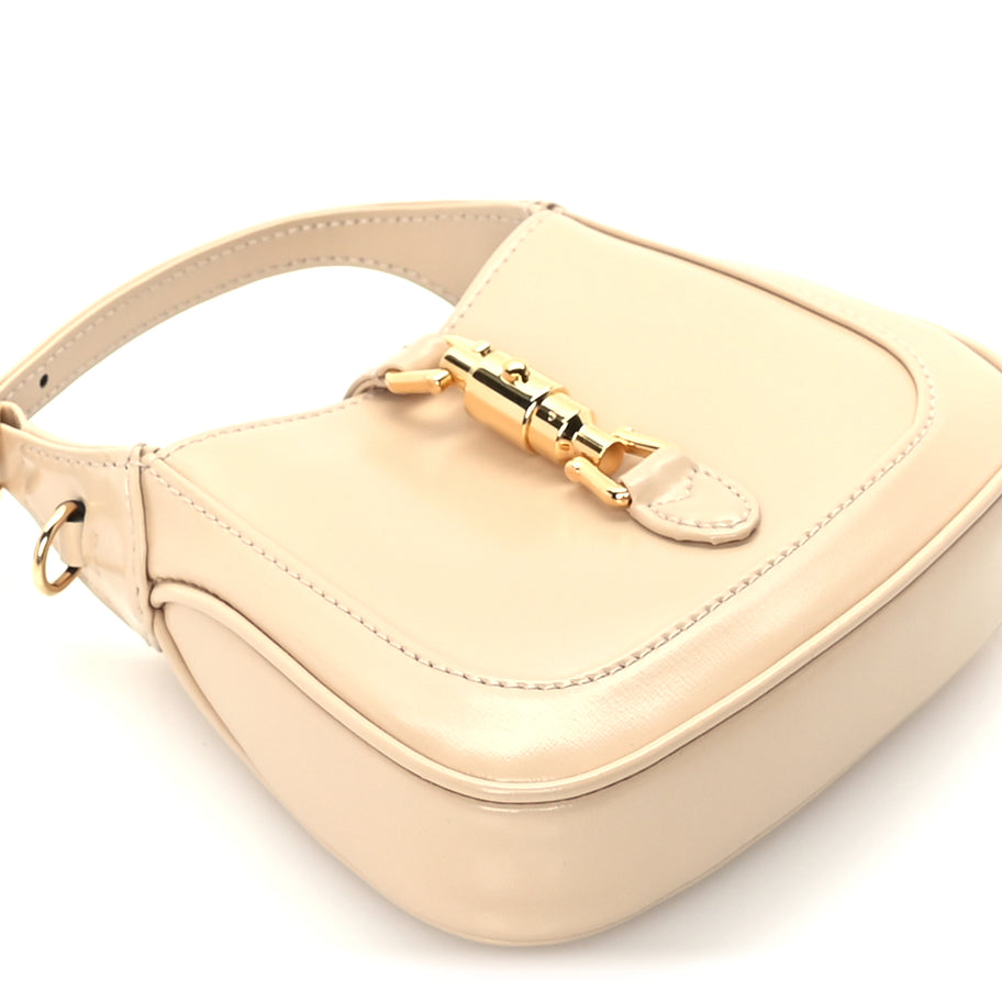 Gucci Boarded Dyana Lux Calfskin Nano Jackie 1961 Hobo  Beige Image 7