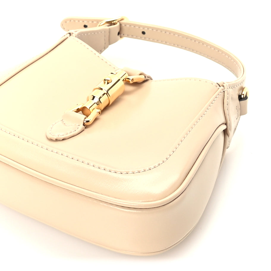 Gucci Boarded Dyana Lux Calfskin Nano Jackie 1961 Hobo  Beige Image 8