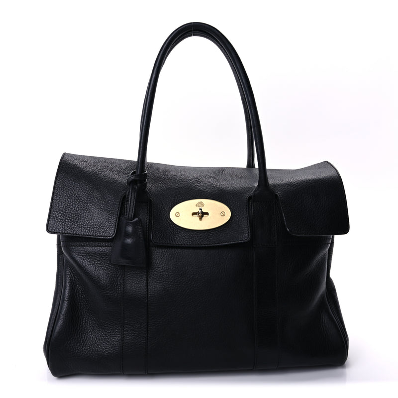 Mulberry Natural Vegetable Tanned Bayswater  Black