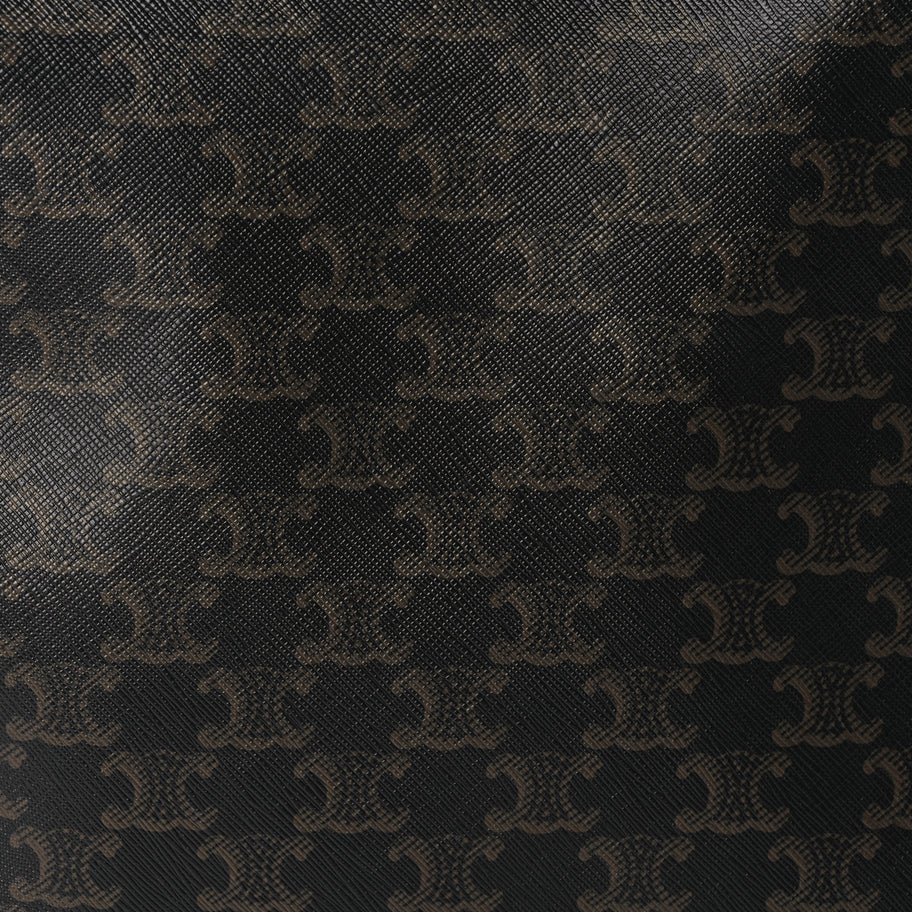 Celine Calfskin Triomphe Canvas Heloise Shoulder Bag Tan Image 7