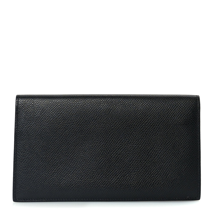 Hermes Epsom Citizen Twill Long Wallet  Black Image 1