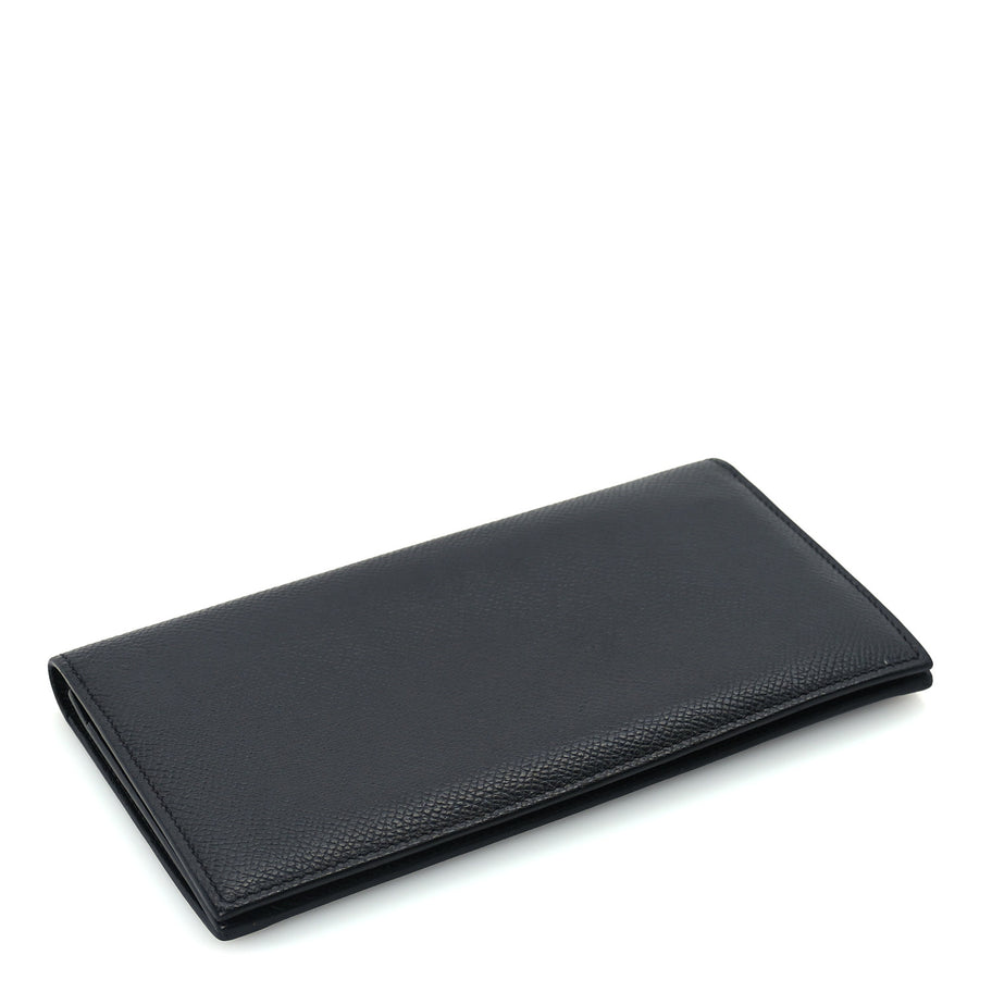 Hermes Epsom Citizen Twill Long Wallet  Black Image 4