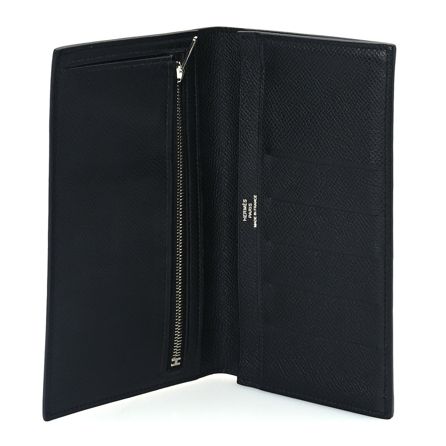 Hermes Epsom Citizen Twill Long Wallet  Black Image 5