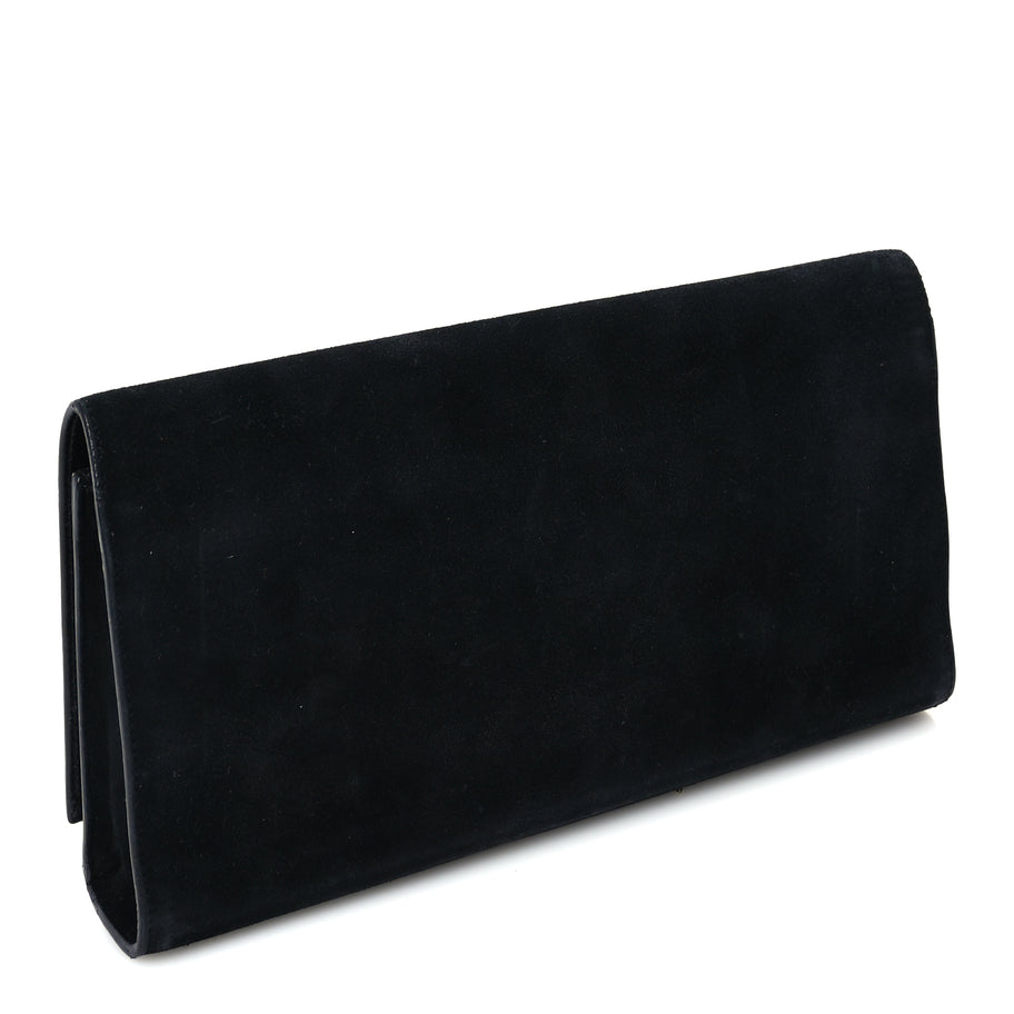 Saint Laurent Velvet Classic Monogram Cassandre Tassel Clutch Image 3