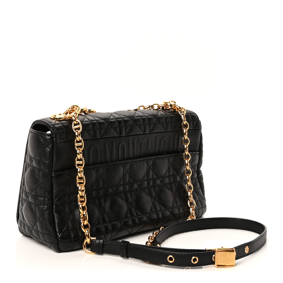 Christian Dior Calfskin Cannage Medium Caro Bag  Black Image 2