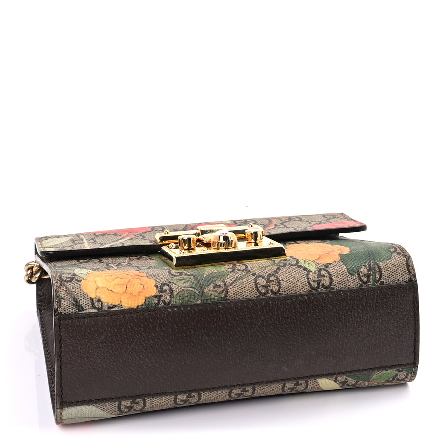 Gucci GG Supreme Monogram Tian Small Padlock Shoulder Bag Beige Multicolor New Acero Multicolour Image 3