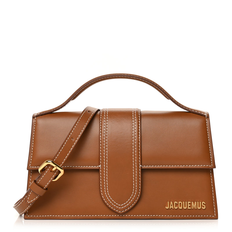  Jacquemus Smooth Calfskin Le Grand Bambino Light Brown