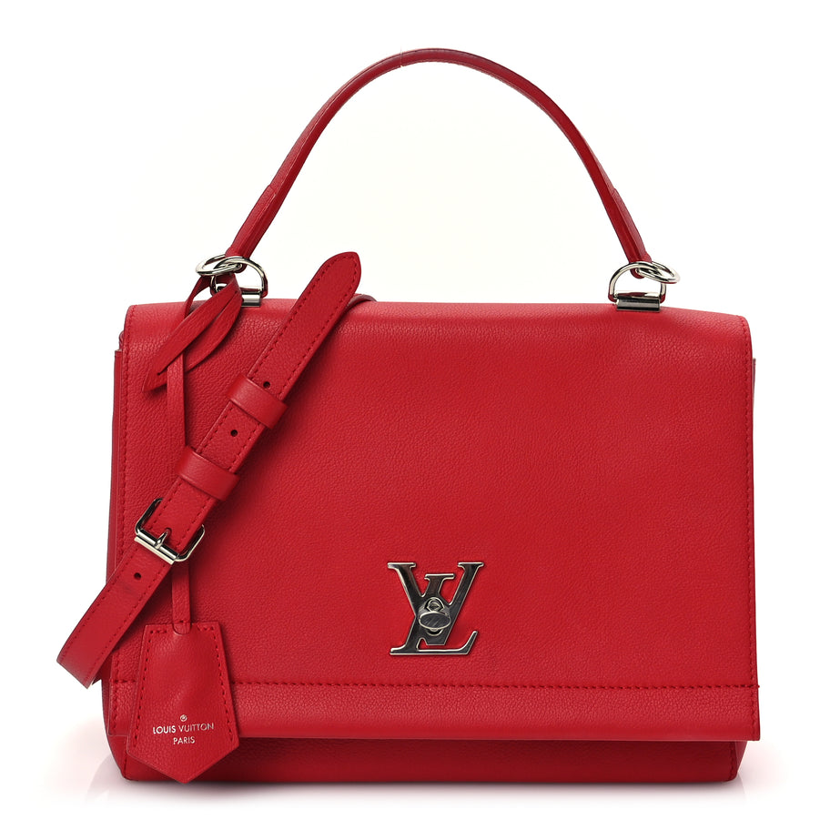 Louis Vuitton Soft Calfskin Lockme II Top Handle Rubis Image 1