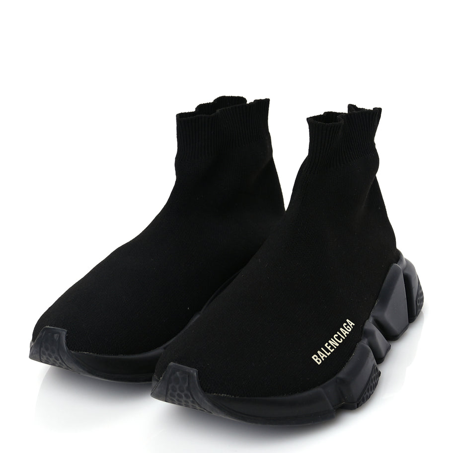 Balenciaga Neoprene Knit Womens Speed Sneakers 38 Black Image 2