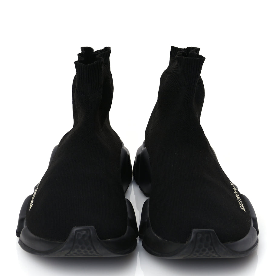 Balenciaga Neoprene Knit Womens Speed Sneakers 38 Black Image 3