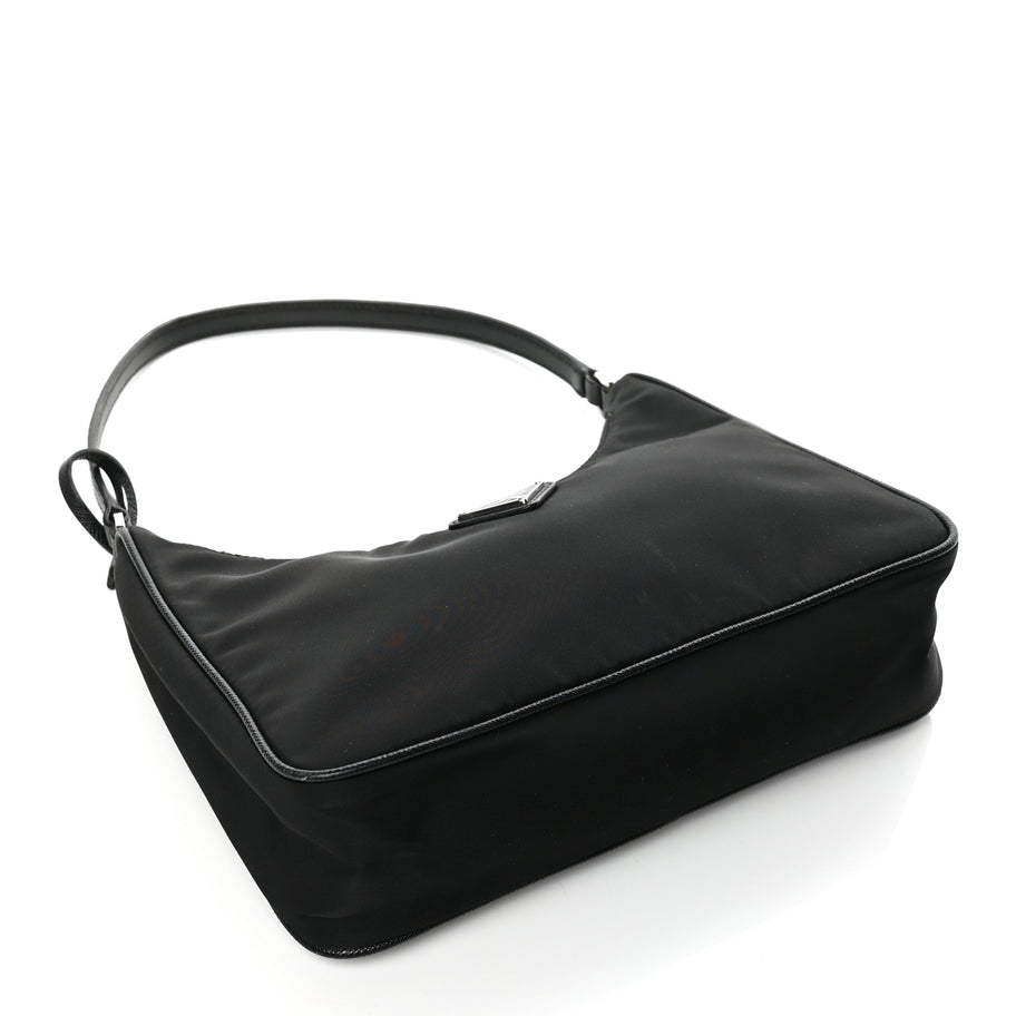 Prada Tessuto Nylon Saffiano Mini Re-Edition 2005 Bag Black Image 3