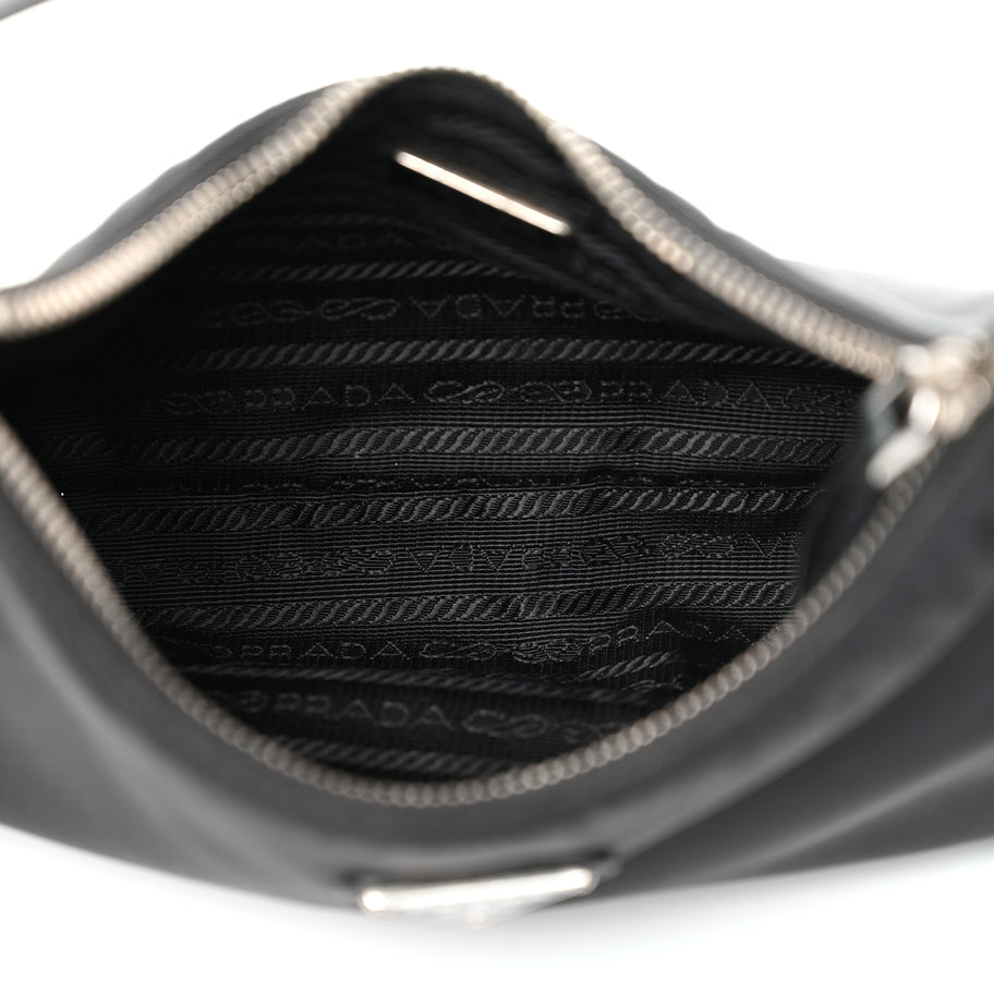 Prada Tessuto Nylon Saffiano Mini Re-Edition 2005 Bag Black Image 4