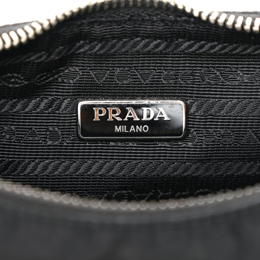 Prada Tessuto Nylon Saffiano Mini Re-Edition 2005 Bag Black Image 5