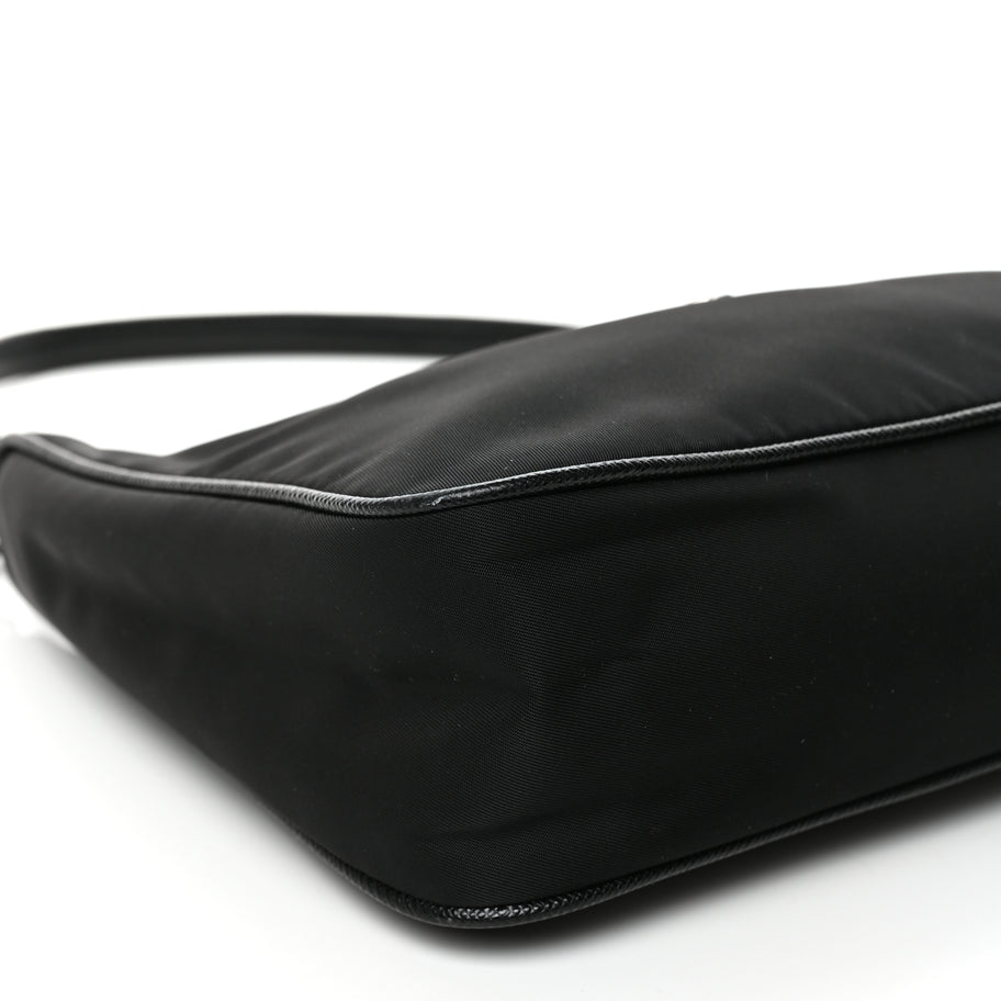 Prada Tessuto Nylon Saffiano Mini Re-Edition 2005 Bag Black Image 9