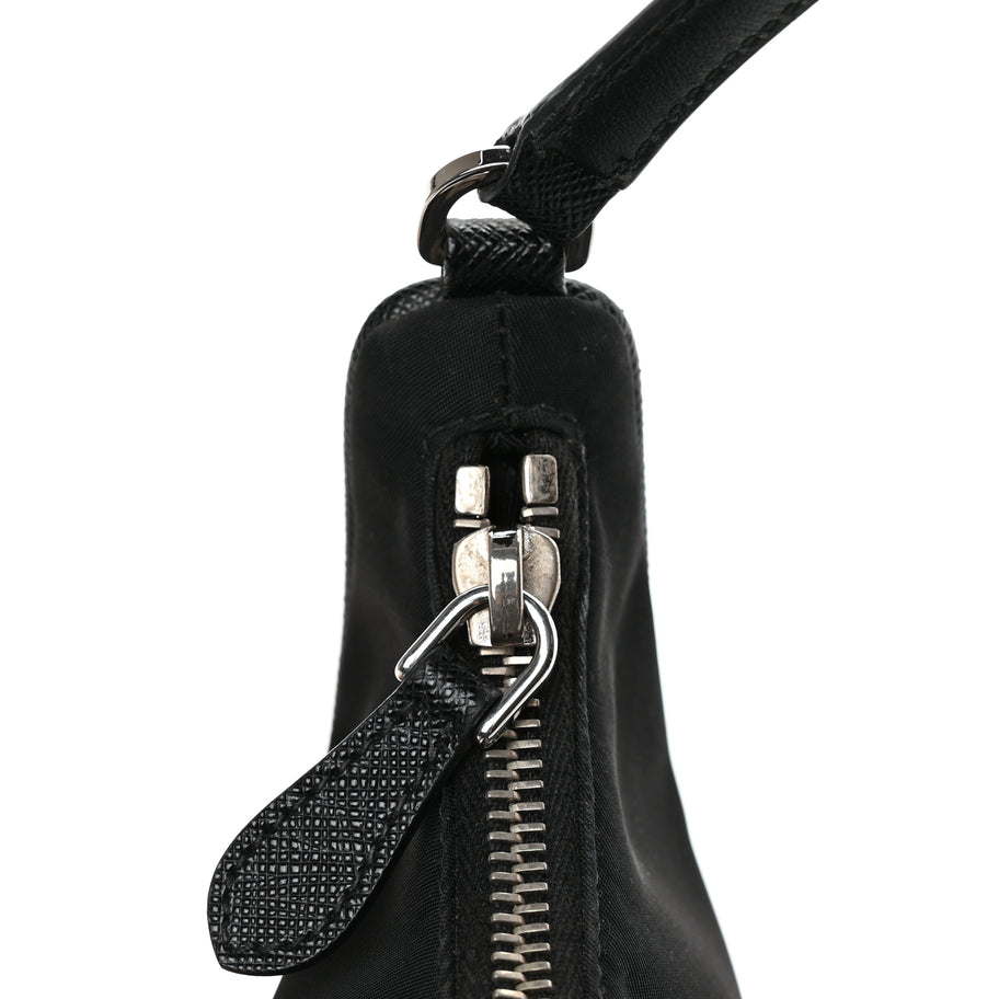 Prada Tessuto Nylon Saffiano Mini Re-Edition 2005 Bag Black Image 11