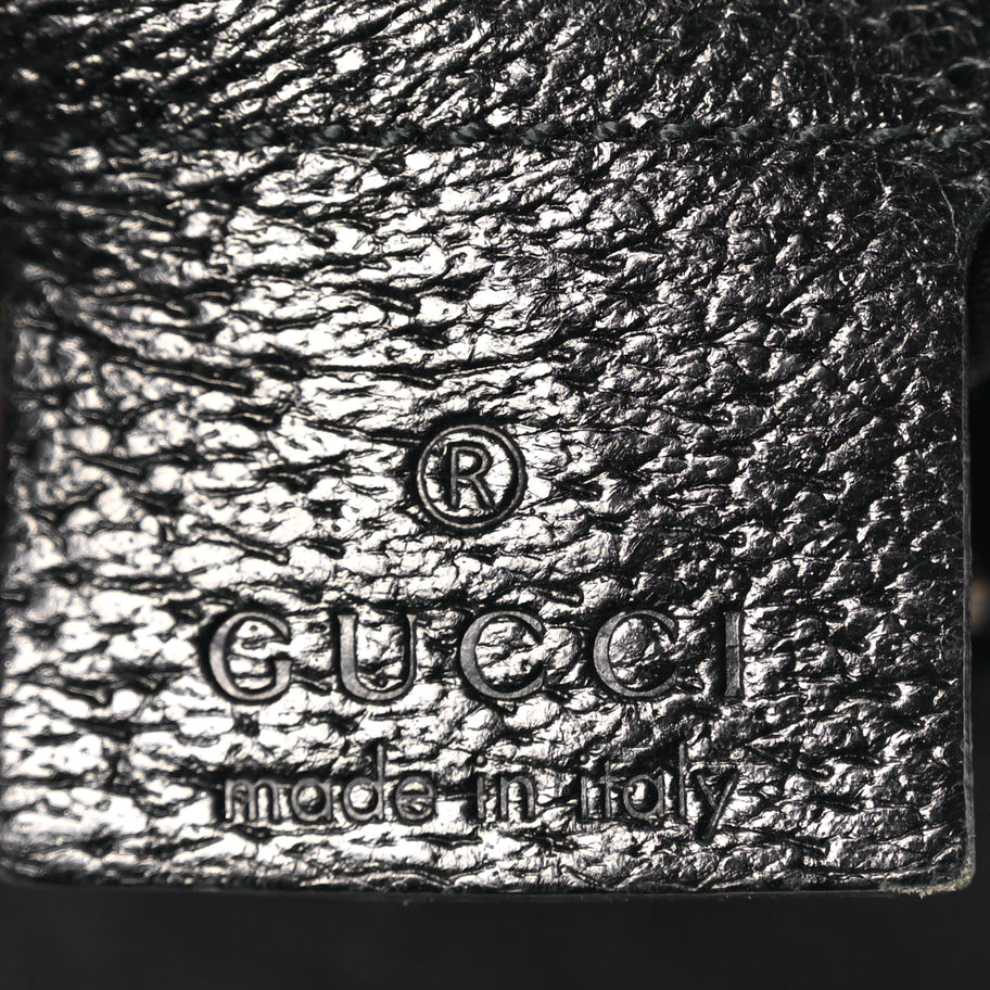 Gucci Monogram Anita Bamboo Top Handle Bag Black Image 6