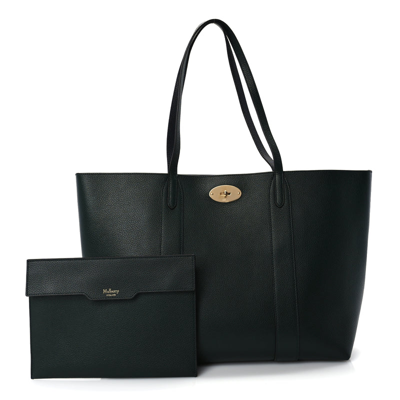  Mulberry Small Classic Grain Bayswater Tote Mulberry  Green