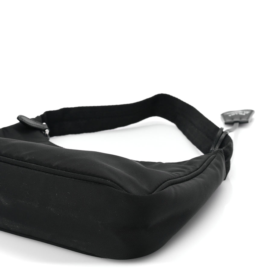Prada Tessuto Nylon Mini Re-Edition 2000 Bag Black Image 8