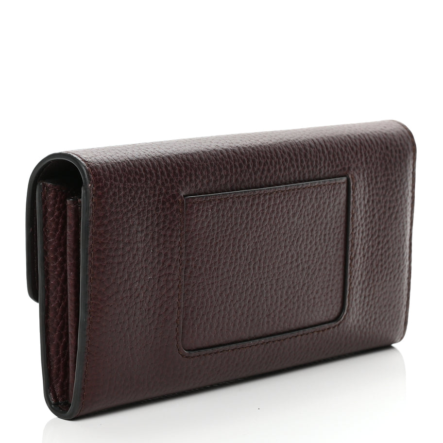 Mulberry MULBERRY Grain Vegetable Tanned Calfskin Darley Wallet Oxblood Image 2