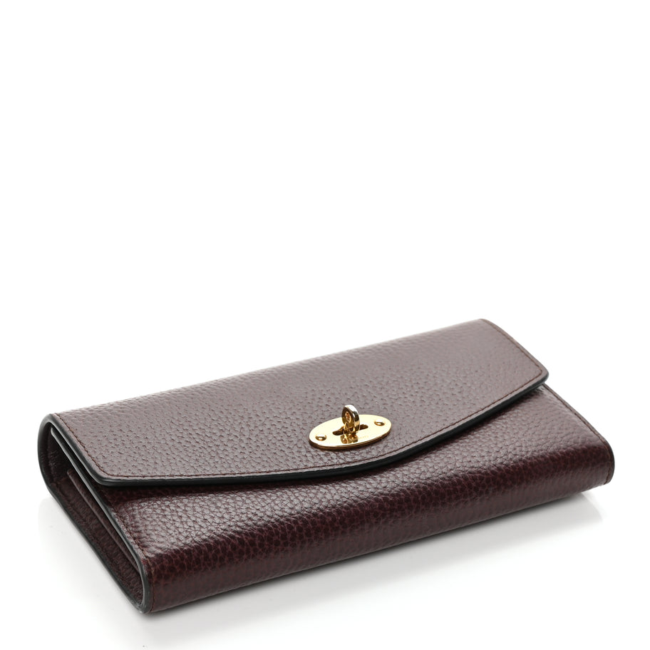 Mulberry MULBERRY Grain Vegetable Tanned Calfskin Darley Wallet Oxblood Image 3