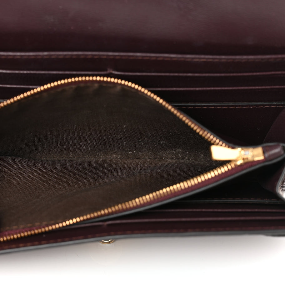 Mulberry MULBERRY Grain Vegetable Tanned Calfskin Darley Wallet Oxblood Image 4