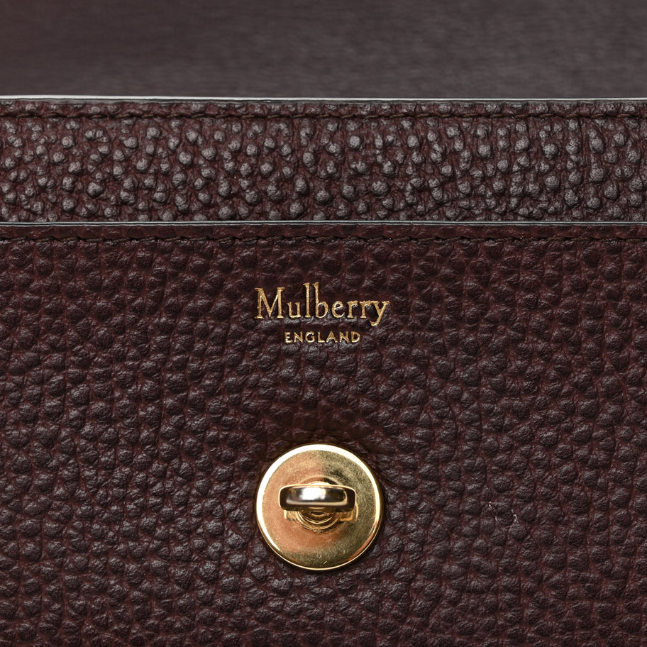 Mulberry MULBERRY Grain Vegetable Tanned Calfskin Darley Wallet Oxblood Image 5