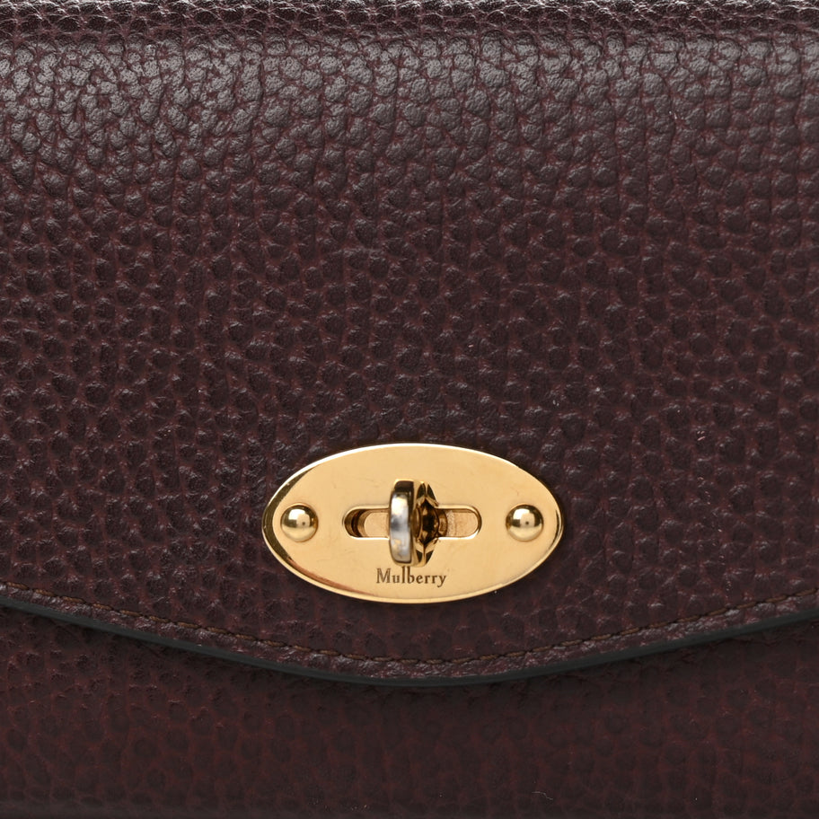 Mulberry MULBERRY Grain Vegetable Tanned Calfskin Darley Wallet Oxblood Image 6