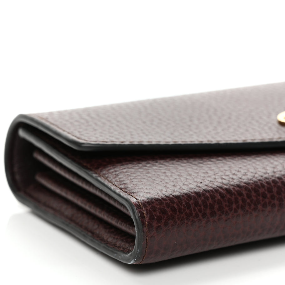 Mulberry MULBERRY Grain Vegetable Tanned Calfskin Darley Wallet Oxblood Image 7