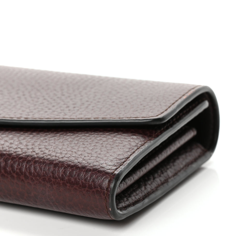 Mulberry MULBERRY Grain Vegetable Tanned Calfskin Darley Wallet Oxblood Image 8