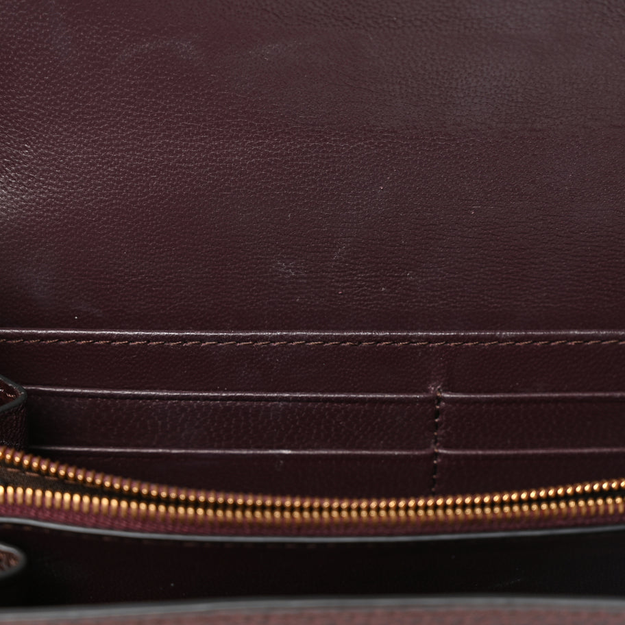 Mulberry MULBERRY Grain Vegetable Tanned Calfskin Darley Wallet Oxblood Image 10