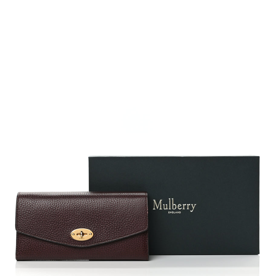 Mulberry MULBERRY Grain Vegetable Tanned Calfskin Darley Wallet Oxblood Image 12