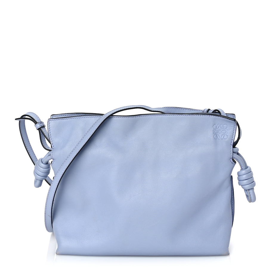 Loewe Calfskin Mini Flamenco Knot Bag Indigo Tan Image 1