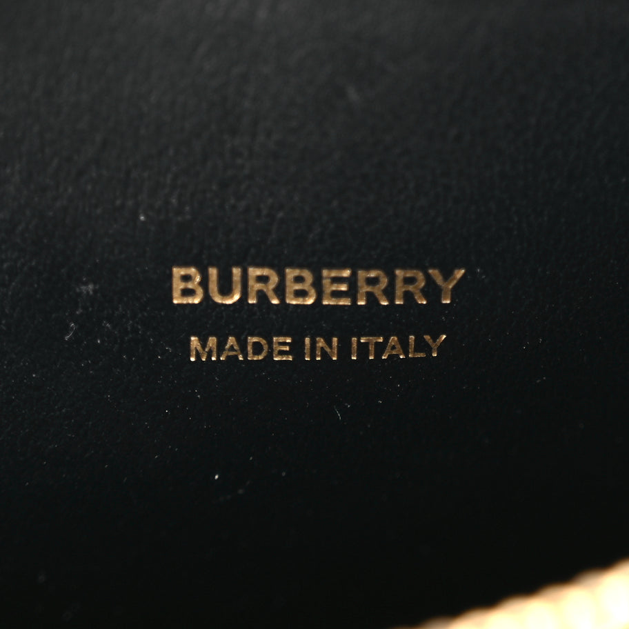 Burberry Grained Calfskin Mini TB Shoulder Pouch Black Image 5