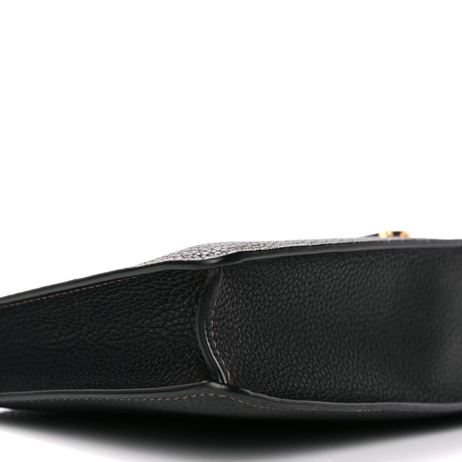 Burberry Grained Calfskin Mini TB Shoulder Pouch Black Image 7