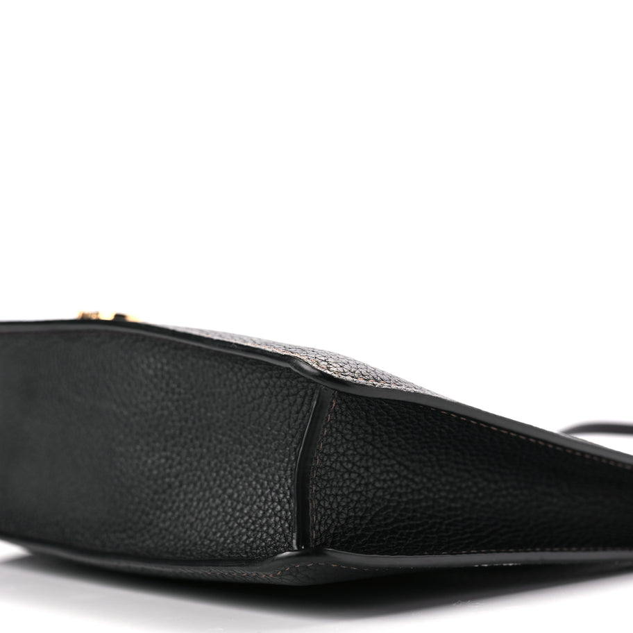 Burberry Grained Calfskin Mini TB Shoulder Pouch Black Image 8