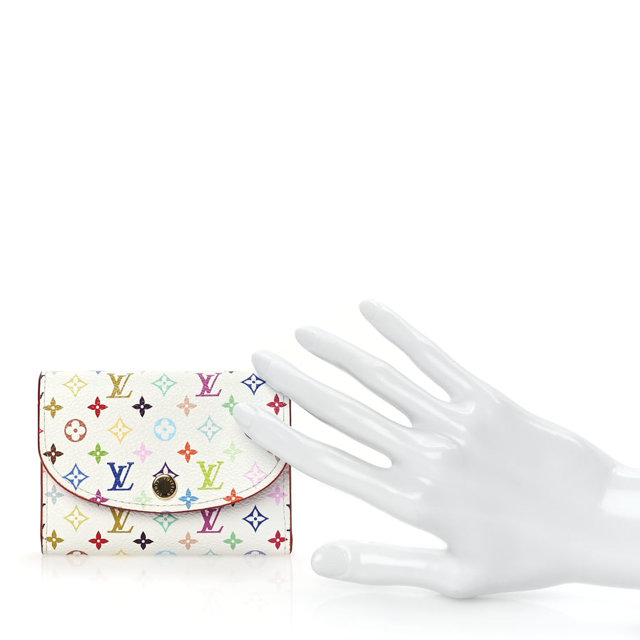Louis Vuitton LV X TM Monogram Multicolor Rosalie Coin Purse White Kawaii Pink Image 2