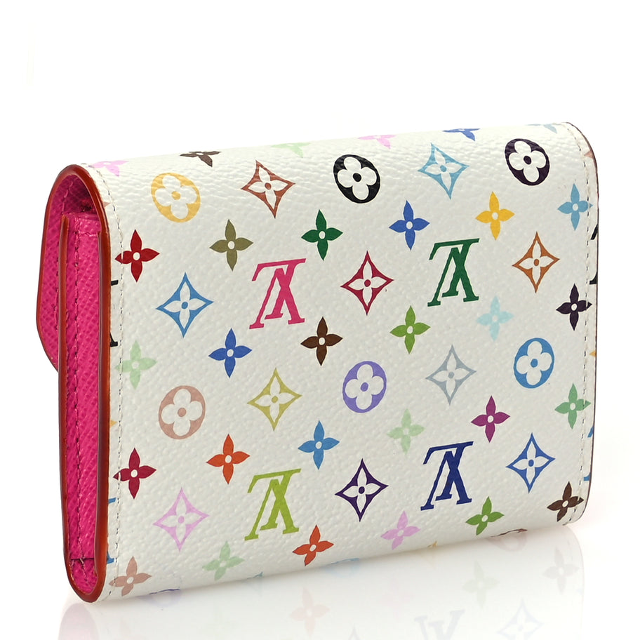 Louis Vuitton LV X TM Monogram Multicolor Rosalie Coin Purse White Kawaii Pink Image 3