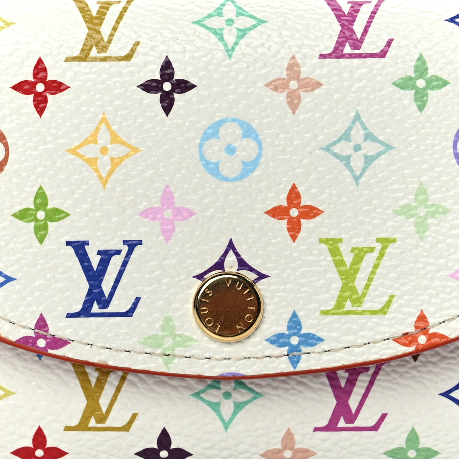 Louis Vuitton LV X TM Monogram Multicolor Rosalie Coin Purse White Kawaii Pink Image 7