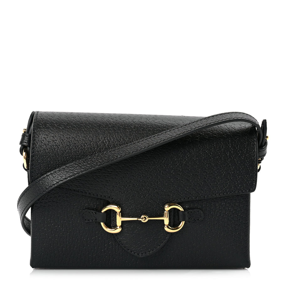 Gucci Calfskin Horsebit 1955 Shoulder Bag Black Image 1