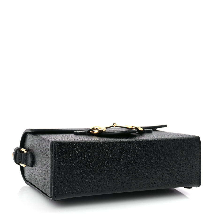 Gucci Calfskin Horsebit 1955 Shoulder Bag Black Image 3