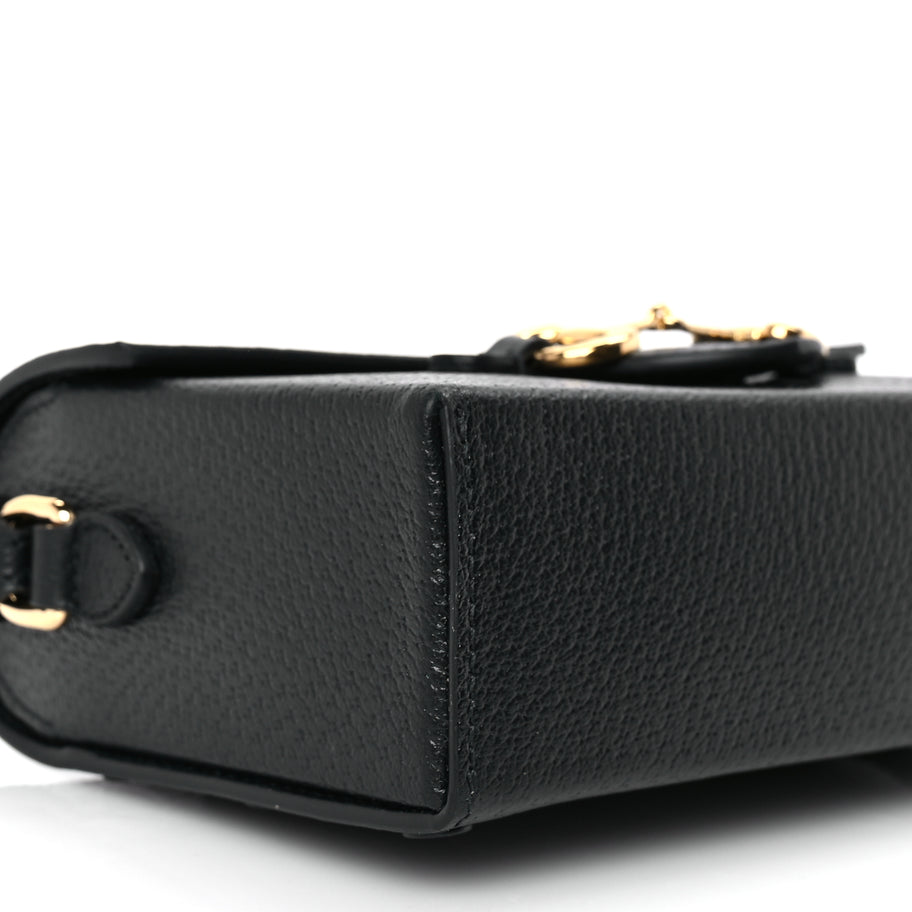 Gucci Calfskin Horsebit 1955 Shoulder Bag Black Image 8