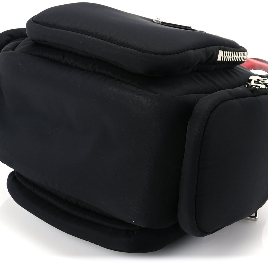 Prada Tessuto Nylon Pocket Top Handle Cargo Bag  Black Fuoco Image 8