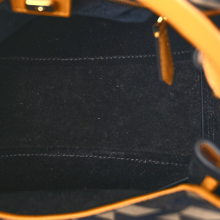 Mulberry Calfskin Canvas Print Small Iris Tote  Deep Amber Image 4